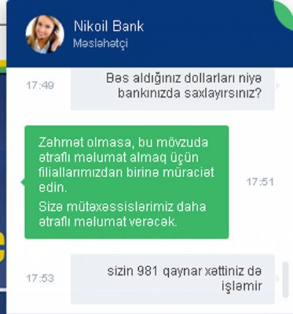 NikoilBank-dan Bakıda DOLLAR SABOTAJI