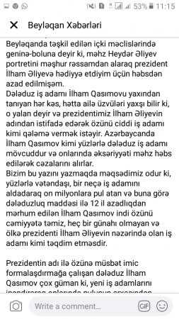 12 il həbs cəzasını 4 ilə çəkən İlham Qasımovla bağlı yeni faktlar