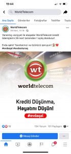 "World Telecom" sözündən belə döndü 