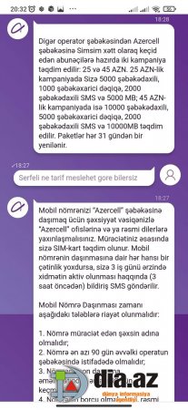 'Azercell'dən müştərisinə BALANS TƏLƏSİ 