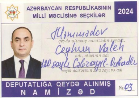 Ceyhun Məmmədovun namizədliyi qeydə alındı Ceyhun Məmmədovun namizədliyi qeydə alındı